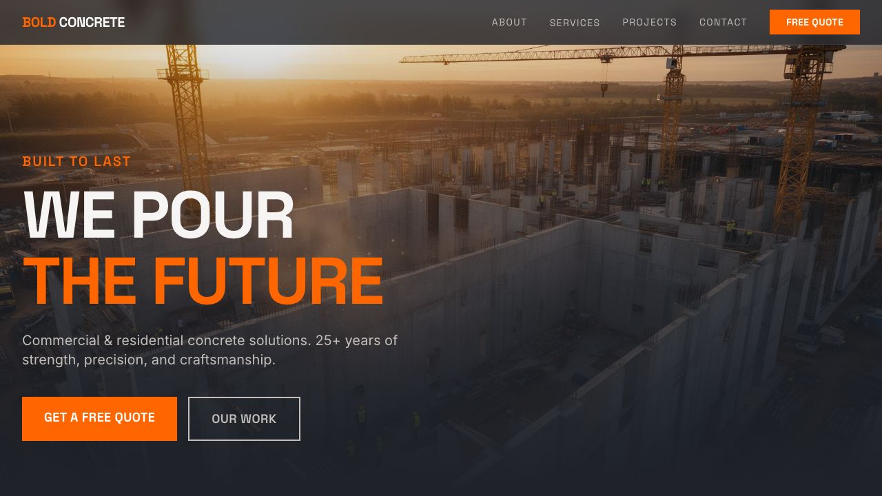 Bold Concrete Template