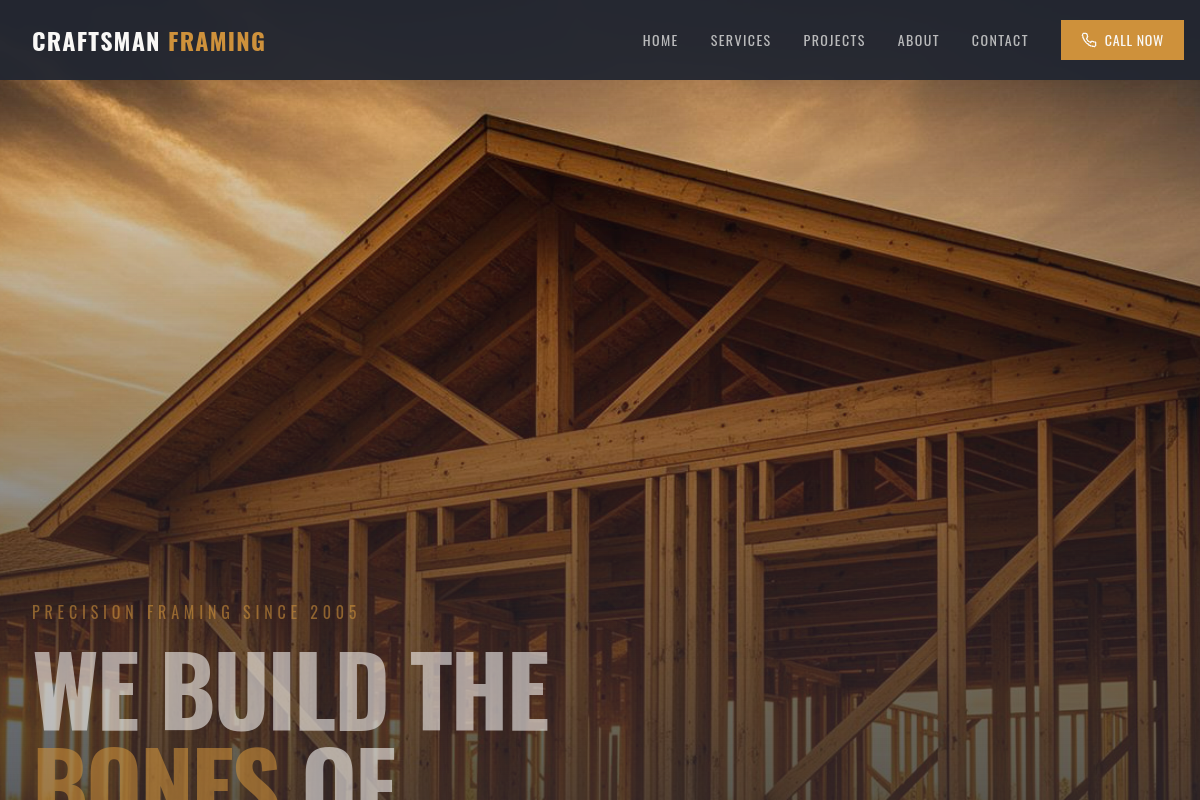 Craftsman Framing Template