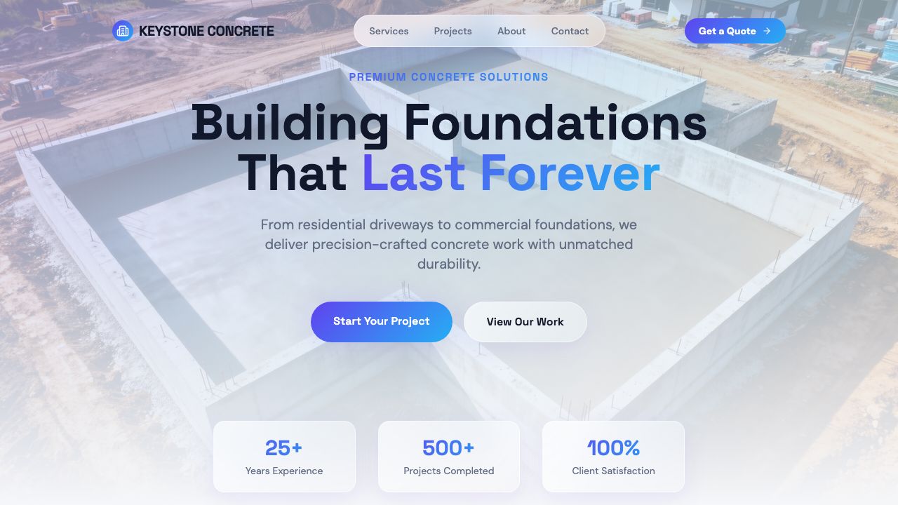 Keystone Concrete Template